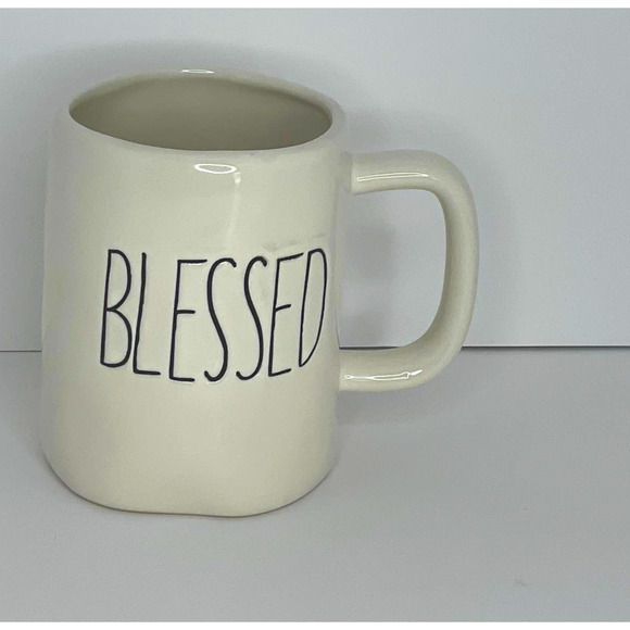 Rae Dunn Artisan Collection by Magenta Cream Blessed Mug Cup - Picture 1 of 1